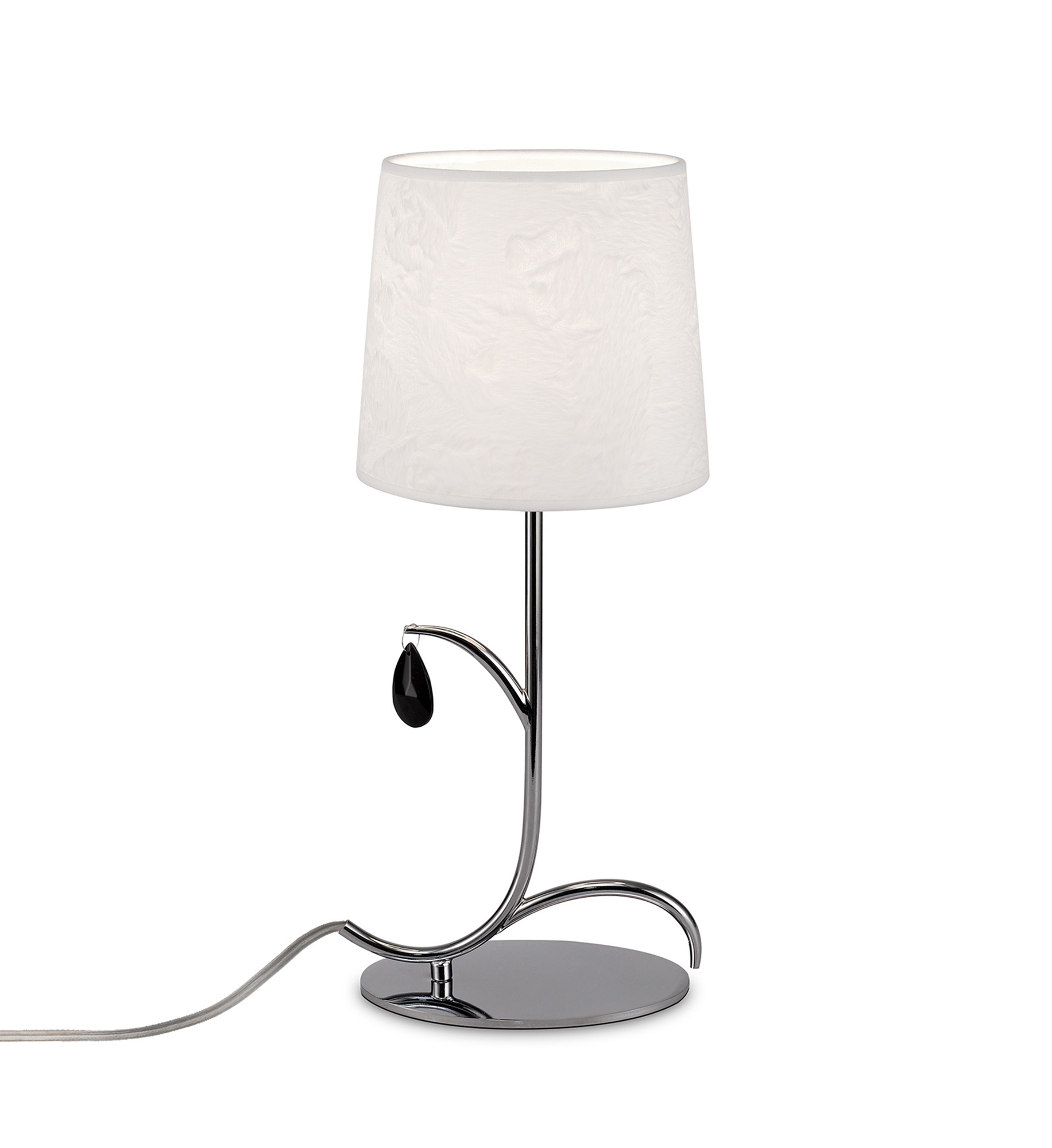Andrea Polished Chrome Table Lamps Mantra Shaded Table Lamps